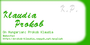 klaudia prokob business card